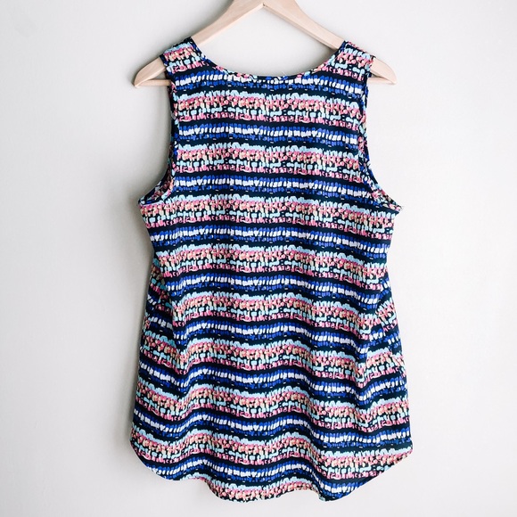 Daniel Rainn Blue and Pink Patterned Tank Top - Picture 4 of 6